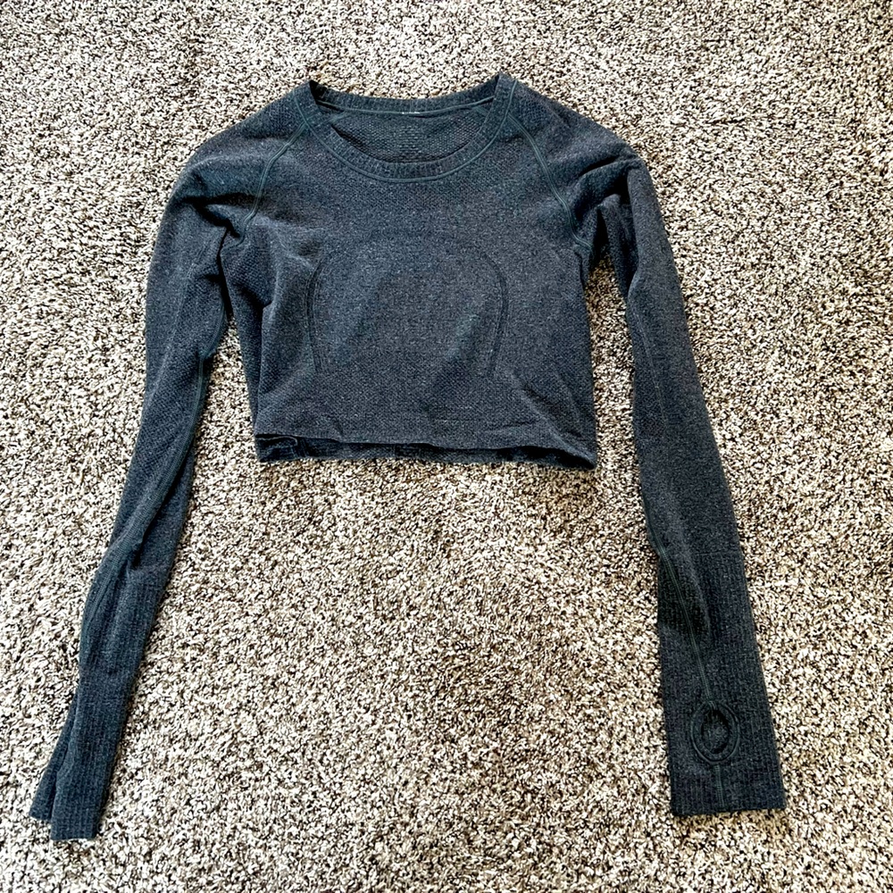 Lululemon Swiftly Cropped Long Sleeve Top